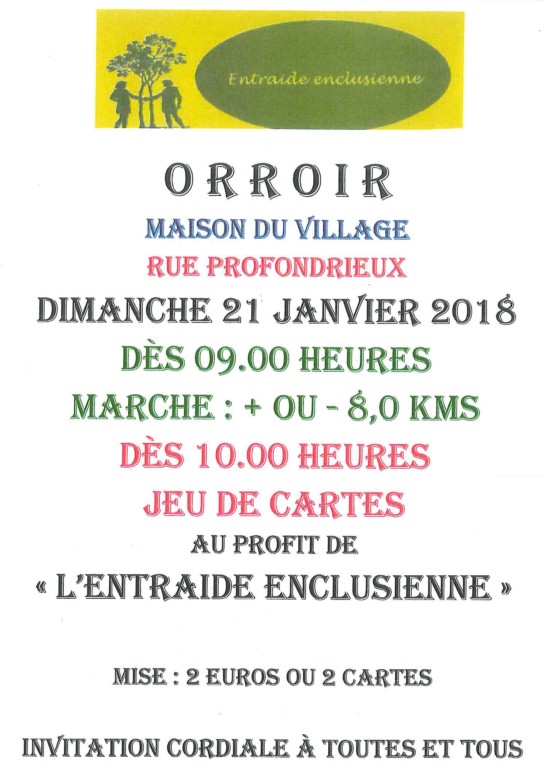 Entraide enclusienne 21 janvier 2018